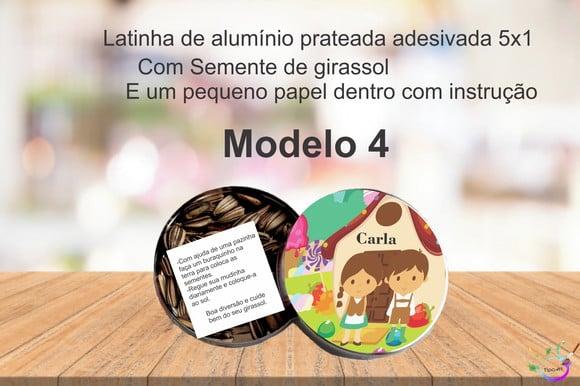 Latinha Semente Girassol-joão e Maria