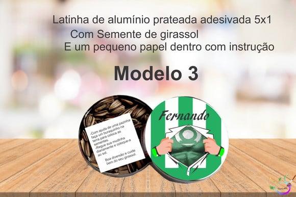 Latinha Semente Girassol-lanterna Verde