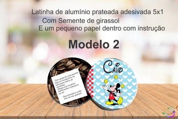 Latinha Semente Girassol-mickey
