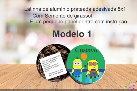 Latinha Semente Girassol-minions
