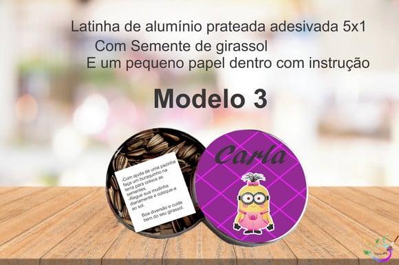 Latinha Semente Girassol-minions