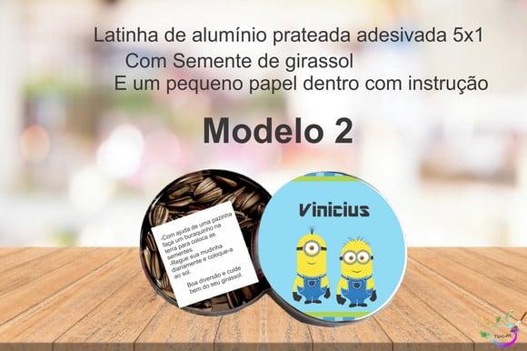 Latinha Semente Girassol-minions