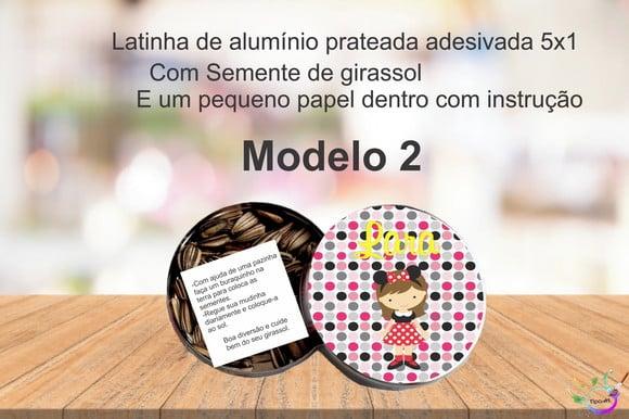 Latinha Semente Girassol-minnie