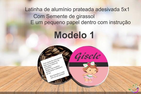 Latinha Semente Girassol-moranguinho
