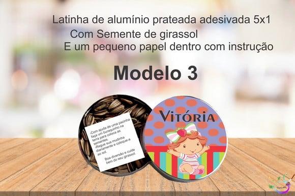 Latinha Semente Girassol-moranguinho