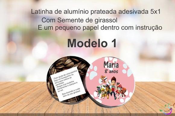Latinha Semente Girassol-patrulha Canina