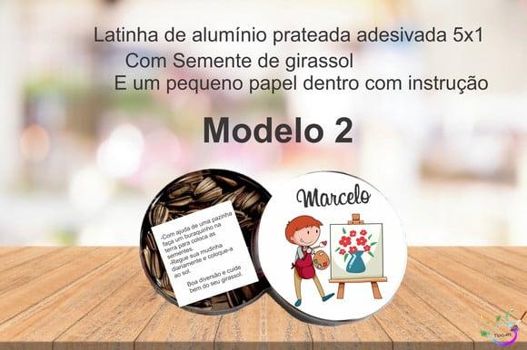 Latinha Semente Girassol-pintando o 7