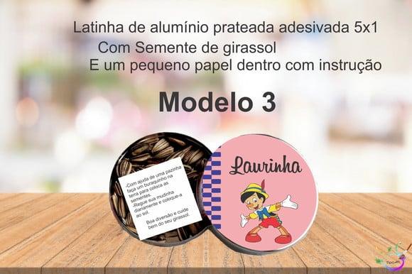 Latinha Semente Girassol-pinoquio