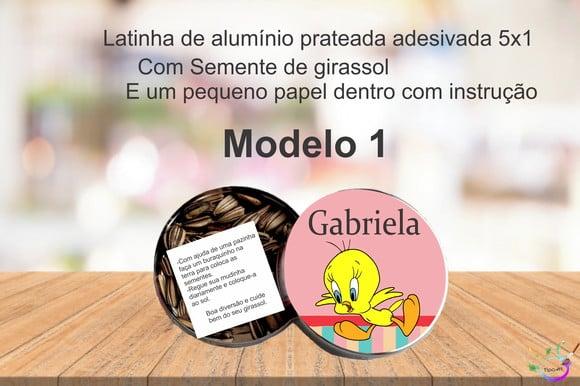 Latinha Semente Girassol-piu Piu