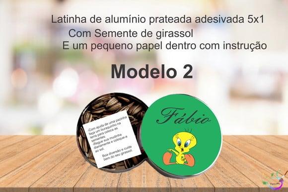 Latinha Semente Girassol-piu Piu