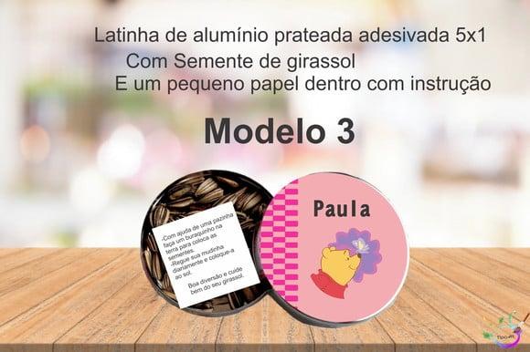Latinha Semente Girassol-pooh