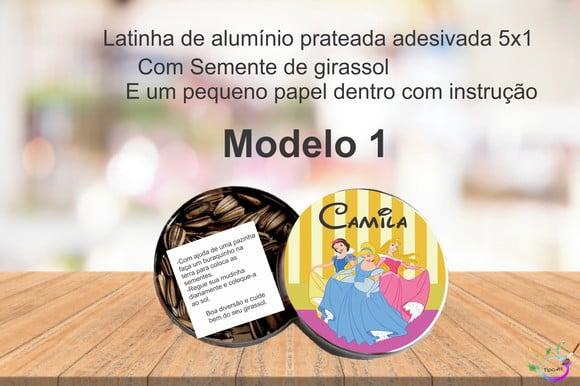 Latinha Semente Girassol-princesas