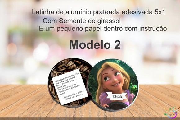 Latinha Semente Girassol-rapunzel
