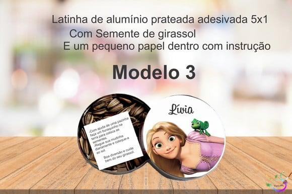 Latinha Semente Girassol-rapunzel