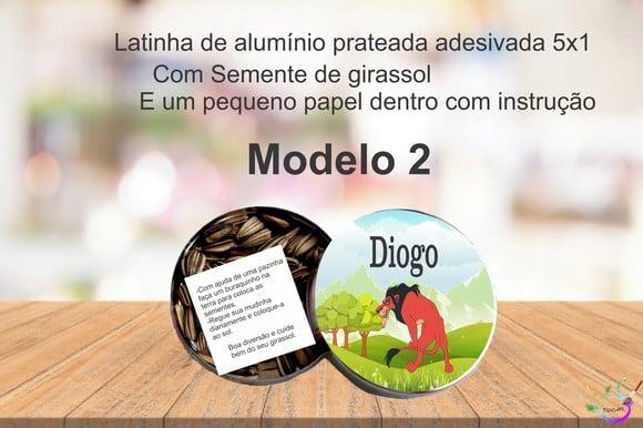 Latinha Semente Girassol-rei Leão