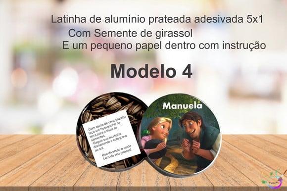 Latinha Semente Girassol-rapunzel