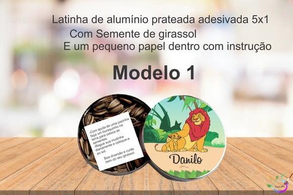 Latinha Semente Girassol-rei Leão