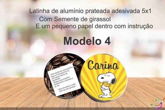 Latinha Semente Girassol-snoopy