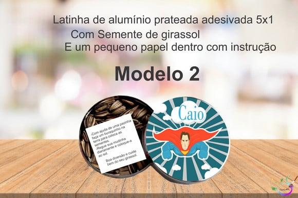 Latinha Semente Girassol-super Heroi