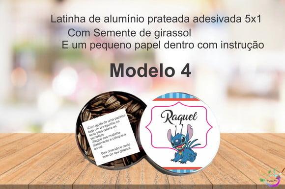 Latinha Semente Girassol-stitch e Lilo