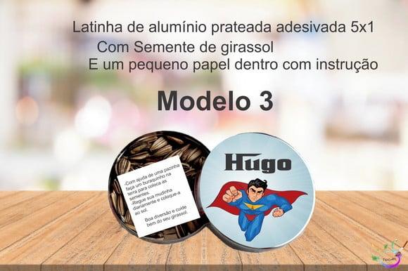 Latinha Semente Girassol-super Heroi