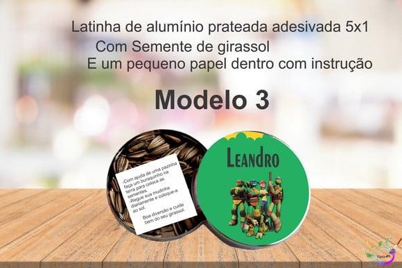 Latinha Semente Girassol-tartaruga Ninja