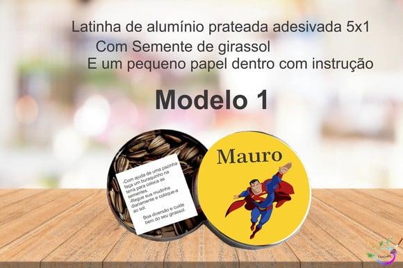 Latinha Semente Girassol-super Homem