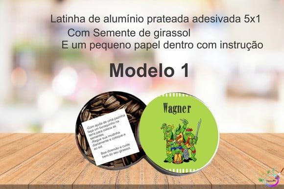 Latinha Semente Girassol-tartaruga Ninja