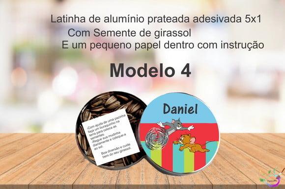 Latinha Semente Girassol-tom e Jerry