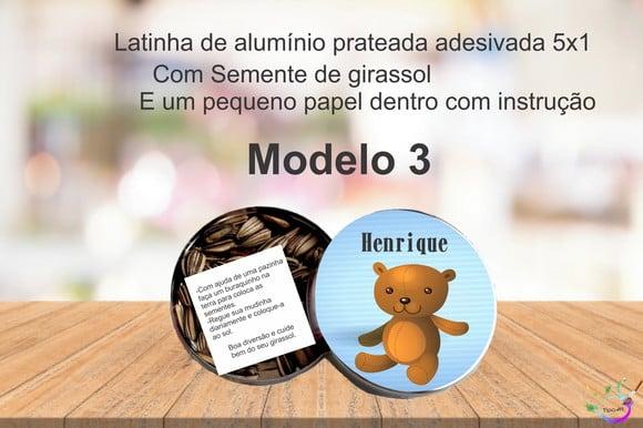 Latinha Semente Girassol-ursinho