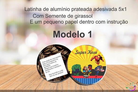 Latinha Semente Girassol-vingadores