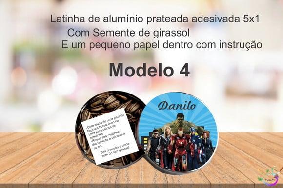 Latinha Semente Girassol-vingadores