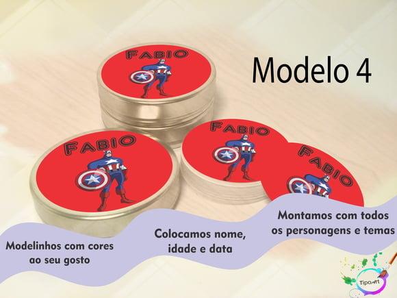 Latinhas -simbolo Capitão America