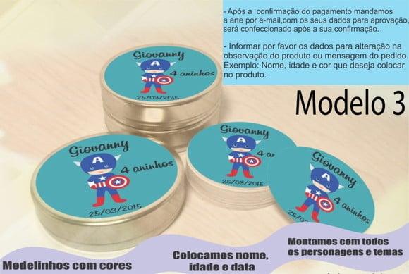 Latinhas -simbolo Capitão America
