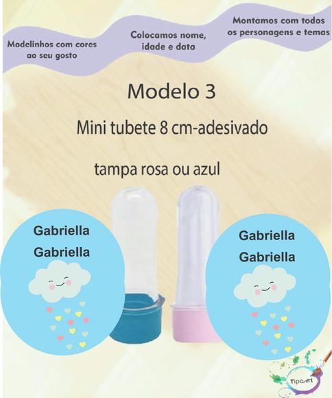 Mini Tubete 8 cm -chuva de Amor