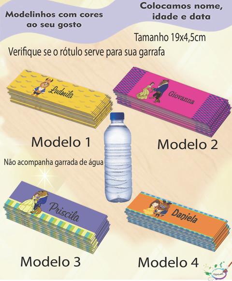 Rótulo Água Mineral-bela e a Fera