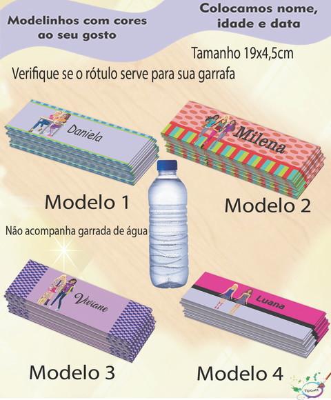 Rótulo Água Mineral-barbie
