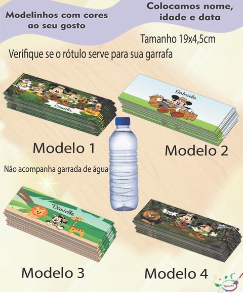 Rótulo Água Mineral-mickey Safari