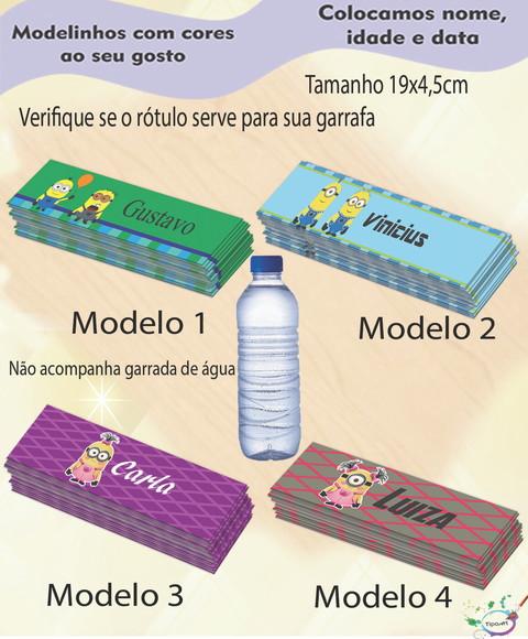 Rótulo Água Mineral-minions