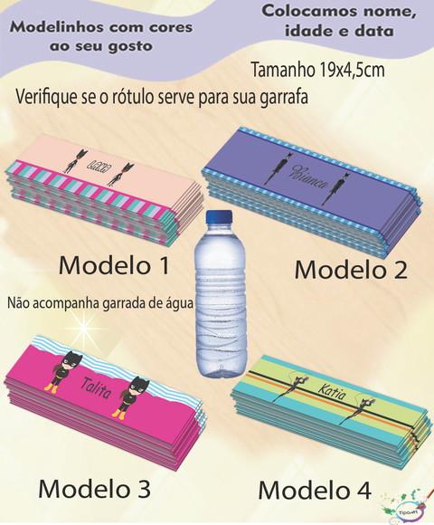 Rótulo Água Mineral-mulher Gato