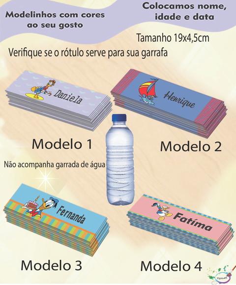 Rótulo Água Mineral-pato Donald