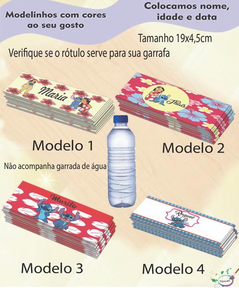 Rótulo Água Mineral-stitch e Lilo