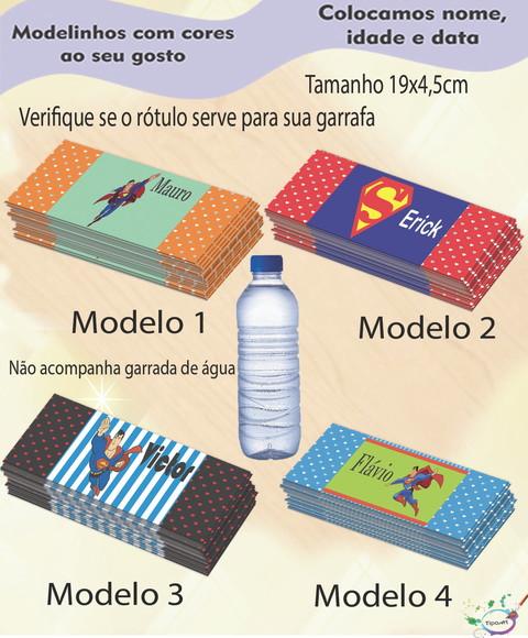 Rótulo Água Mineral-super Homem