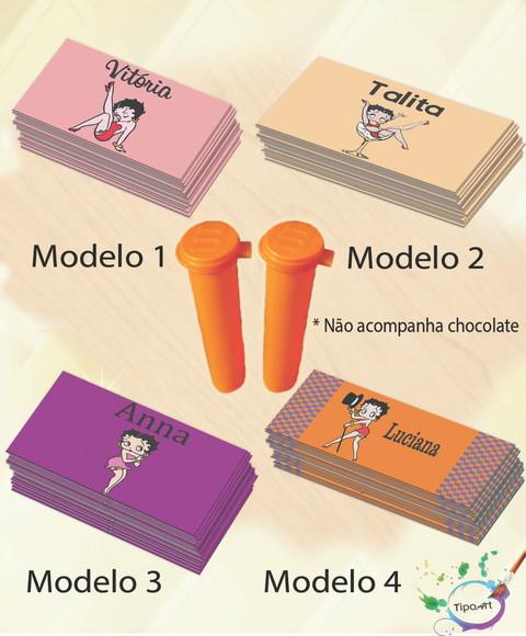 Rotulo Chocolate(confete)-betty Boop