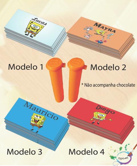 Rotulo Chocolate(confete)-bob Esponja