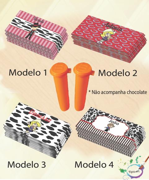 Rotulo Chocolate(confete)-cowboy