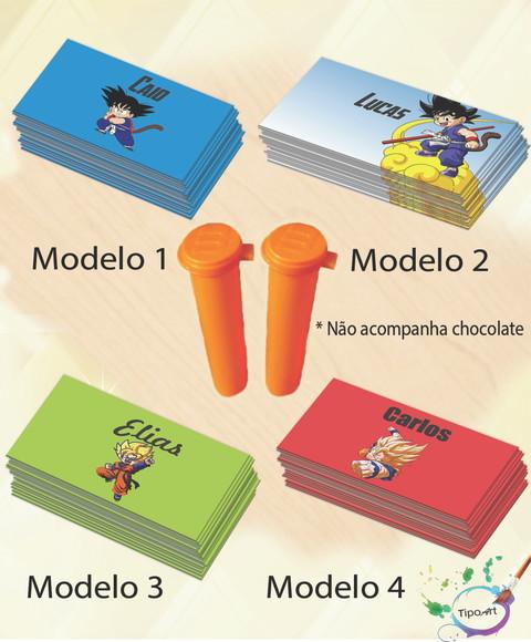 Rotulo Chocolate(confete)-goku