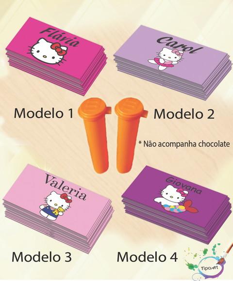 Rotulo Chocolate(confete)-hello Kitty