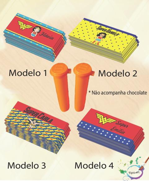Rotulo Chocolate(confete)-mulher Maravilha