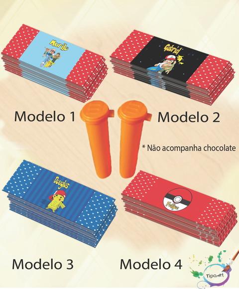 Rotulo Chocolate(confete)-pokemon